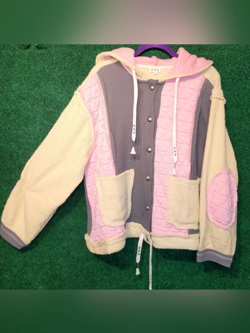 POL Hoodie Thermal Lightly Quilted Jacket 🩷🩶 - Picture 5 of 5